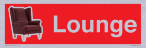 Lounge Dementia Friendly Sign Red
